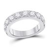 Image 1 : Diamond Single Row Band Ring 2 Cttw 14kt White Gold