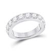 Image 2 : Diamond Single Row Band Ring 2 Cttw 14kt White Gold