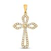 Image 1 : Diamond Gothic Cross Pendant 1/3 Cttw 10kt Yellow Gold