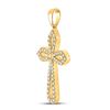 Image 2 : Diamond Gothic Cross Pendant 1/3 Cttw 10kt Yellow Gold