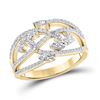 Image 1 : Marquise Diamond Band Ring 1 Cttw 14kt Yellow Gold