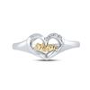Image 2 : Diamond Mom Heart Ring .02 Cttw Sterling Silver
