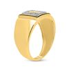 Image 4 : Mens Diamond Cross Band Ring .02 Cttw 10kt Yellow Gold