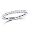 Image 1 : Diamond Eternity Wedding Band 1/2 Cttw 10kt White Gold