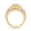 Image 3 : Mens Diamond Cluster Ring 3 Cttw 14kt Yellow Gold