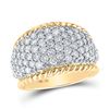 Image 1 : Diamond Pave Rope Band Ring 2 Cttw 10kt Yellow Gold