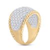 Image 4 : Diamond Pave Rope Band Ring 2 Cttw 10kt Yellow Gold