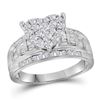 Diamond Heart Bridal Wedding Engagement Ring 1 Cttw 10kt White Gold