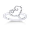 Diamond Heart Ring 1/12 Cttw Sterling Silver