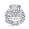 Diamond Bridal Wedding Ring Band Set 1-3/4 Cttw 14kt White Gold