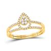 Diamond Bridal Wedding Ring Band Set 1/5 Cttw 14kt Yellow Gold
