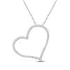 Diamond Heart Pendant 1/5 Cttw 10kt White Gold