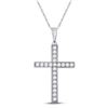 Diamond Cross Pendant 1/4 Cttw 10kt White Gold