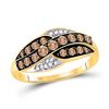 Brown Diamond Band Ring 1/2 Cttw 10kt Yellow Gold