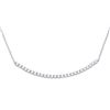 Image 1 : Diamond Curved Bar Necklace 3/4 Cttw 14kt White Gold