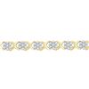 Diamond Flower Cluster Fashion Bracelet 1/4 Cttw 10kt Yellow Gold
