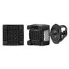 Sterling Silver Mens Black Color Enhanced Diamond 3D Square Stud Earrings 1/6 Cttw Sterling Silver