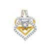 Diamond Heart Pendant 1/5 Cttw 10kt Yellow Gold