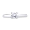 Image 2 : Diamond Princess Ring 1/2 Cttw 14kt White Gold