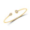 Image 1 : Diamond Cluster Bangle Bracelet 1/5 Cttw 10kt Yellow Gold