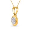 Image 2 : Diamond Cluster Pendant 1/6 Cttw 10kt Yellow Gold