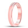 Image 2 : Diamond Double Row Band Ring 1/4 Cttw 14kt Rose Gold