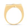 Image 3 : Mens Diamond Offset Square Ring 1/3 Cttw 10kt Yellow Gold