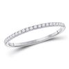 Image 1 : Diamond Stackable Band Ring 1/6 Cttw 10kt White Gold