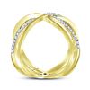 Image 3 : Diamond Crossover Band Ring 1/3 Cttw 10kt Yellow Gold