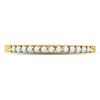 Image 2 : Diamond Single Row Machine-set Wedding Band 1/6 Cttw 14kt Yellow Gold