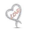 Diamond Love Heart Pendant 1/20 Cttw Sterling Silver