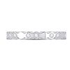 Image 3 : Diamond Machine-Set Band Ring 1/8 Cttw 14kt White Gold