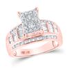 Diamond Cluster Bridal Wedding Engagement Ring 7/8 Cttw 10kt Rose Gold
