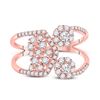 Image 2 : Diamond Modern Negative Space Band Ring 3/4 Cttw 14kt Rose Gold