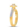 Image 3 : Diamond Bridal Wedding Ring Band Set 1/3 Cttw 10kt Yellow Gold