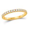 Image 1 : Diamond Wedding Single Row Band 1/3 Cttw 14kt Yellow Gold
