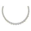 Image 1 : Diamond Cocktail Flower Cluster Necklace 14 Cttw 14kt Yellow Gold