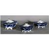 Image 1 : GROUP OF 3 STAFFORDSHIRE BLUE AND WHITE SERVI