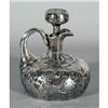 Image 1 : SILVER OVERLAY CLARET BOTTLE 7 1/2" high, wit