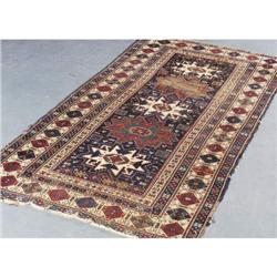 CAUCASIAN CARPET 3'10" x 7' late 19th century