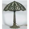 Image 1 : ARTS & CRAFTS TABLE LAMP with strapwork base