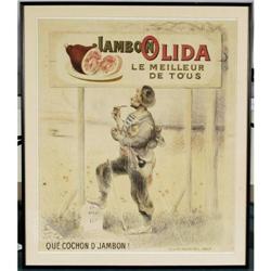 FRENCH POSTER Jambo Olida by A. Willette 39 x