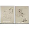 Image 2 : EUGENE BERMAN (pair) 21"x 16" pen & ink toget