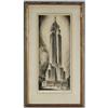 Image 1 : NAT LOWELL Empire State Building 19"x 8" etch