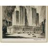 Image 2 : NAT LOWELL Empire State Building 19"x 8" etch