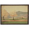 Image 1 : GUSTAV KAMPMANN tonalist landscape 7"x10" w/c
