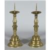 Image 1 : PAIR OF CONTINENTAL BRASS PRICKET STICKS prob