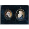Image 1 : PAIR OF MINIATURES ON IVORY portraits, each 2