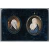 Image 1 : PAIR OF MINIATURES ON IVORY portraits, each 2