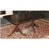 Image 1 : TWIN PEDESTAL DINING TABLE with carved legs c